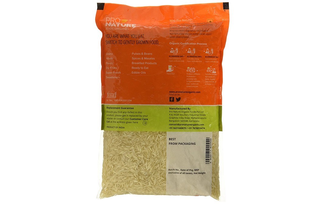 Pro Nature Organic Basmati Rice    Pack  1 kilogram
